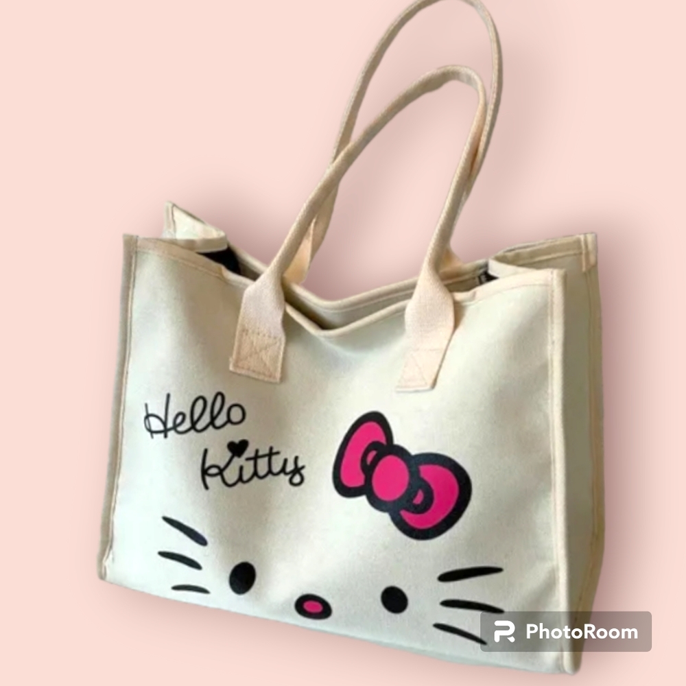NEW Hello Kitty Canvass Tote Bag